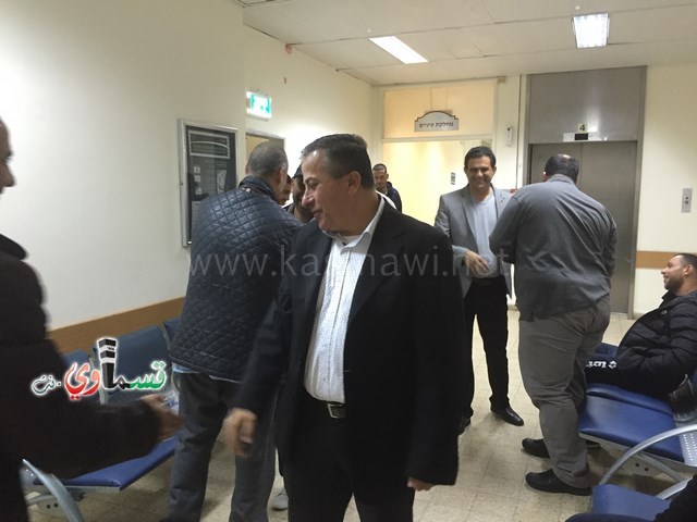 الرئيس عادل بدير ونوابه  في مُعايدة مرضية للسيد نكسون فريج والعديد من مرضى كفرقاسم في مستشفى هشارون